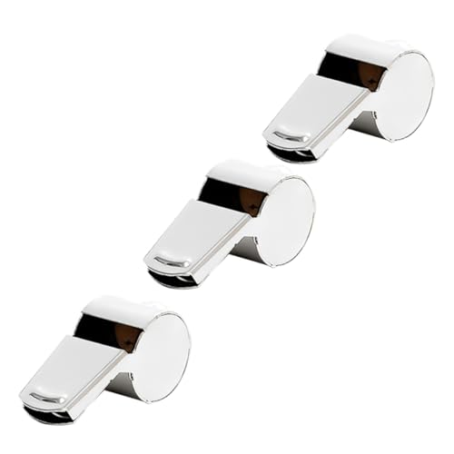 UPKOCH 3 Stück Teiliges Edelstahl Schiedsrichterpfeifen mit Schlüsselanhänger Laut und Robust für Fußball Trainer Outdoor Sport Notfall Kindergarten Schule UPKOCH 3 Stück Teiliges Edelstahl Schiedsrichterpfeifen mit Schlüsselanhänger Laut und Robust für Fußball Trainer Outdoor Sport Notfall Kindergarten Schule von UPKOCH