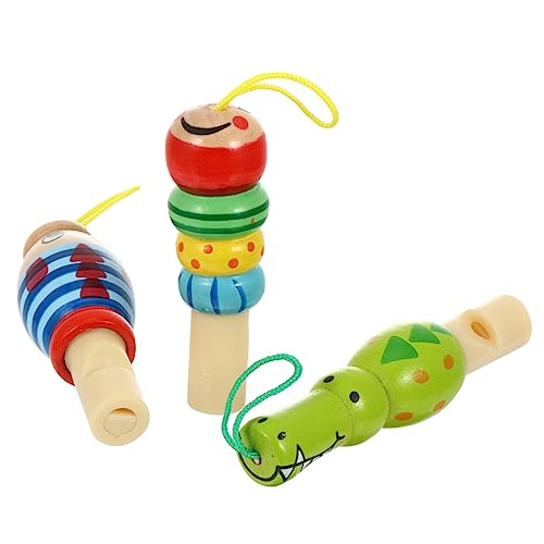 UPKOCH Holz Ebene Pfeife 3 Stück Kreatives Pfeifenspielzeug für Kinder Lustige Partypfeifen aus Sicherem Holz Pädagogisches Spielzeug für Kleine Kinder für Spiele und Partys von UPKOCH