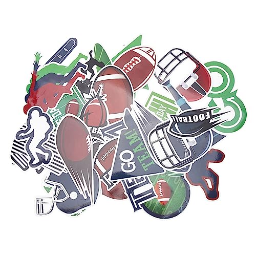 UPKOCH 30 Blätter Fußball-Aufkleber Handy Sticker Sticker fußballparty dekorative Sticker Grußkarten Aufkleber Rugby-Aufkleber für das Telefon Rugby-Aufkleber, Dekoration PVC von UPKOCH