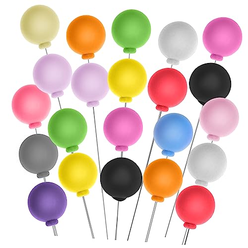 UPKOCH 30St Mini-Kuchendekoration aus Schaumstoff Ballonkuchendekoration Kuchendeckel Regenbogen catchring jahrestag Papierbecher Luftballons Schaumstoffbälle bunte Kugeln fein schmücken von UPKOCH