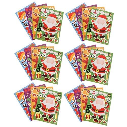 UPKOCH 32blätter Junge Mädchen Puzzle Aufkleber Weihnachtsdekoration Für Junge Mädchen Designs Sticker Pro Für Bastelprojekte Und Festlichkeiten Sicher Und von UPKOCH