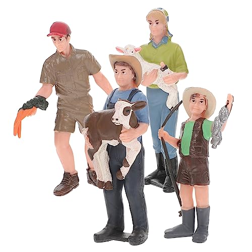 UPKOCH 4 Stück Bauernhof-Geburtstagsdekorationen Kuchendeckel vom Bauernhof Farbkuchendekorationen für Farmtiere kleine Menschenfiguren Tierkuchendekorationen Farmtiere Figuren PVC UPKOCH 4 Stück Bauernhof-Geburtstagsdekorationen Kuchendeckel vom Bauernhof Farbkuchendekorationen für Farmtiere kleine Menschenfiguren Tierkuchendekorationen Farmtiere Figuren PVC von UPKOCH