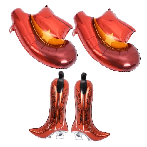 UPKOCH 4 Stück Cowboy-partydekorationen Geburtstag Luftballons Cowgirl-stiefel-ballon Spaß Folienballon Mit Cowboyhut Rodeo-ballon Cowboy-party-dekoration Neonballons Aluminiumfolie Brown UPKOCH 4 Stück Cowboy-partydekorationen Geburtstag Luftballons Cowgirl-stiefel-ballon Spaß Folienballon Mit Cowboyhut Rodeo-ballon Cowboy-party-dekoration Neonballons Aluminiumfolie Brown von UPKOCH
