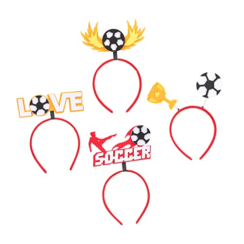 UPKOCH 4 Stück Fußball-Fan-Stirnband Party Fußballdekor Stirnbänder für Sportfans Fußball-Haarreifen fußball haarband fußball fanartikel Haarreifen für draußen Fußball-Kopfschmuck Abs von UPKOCH