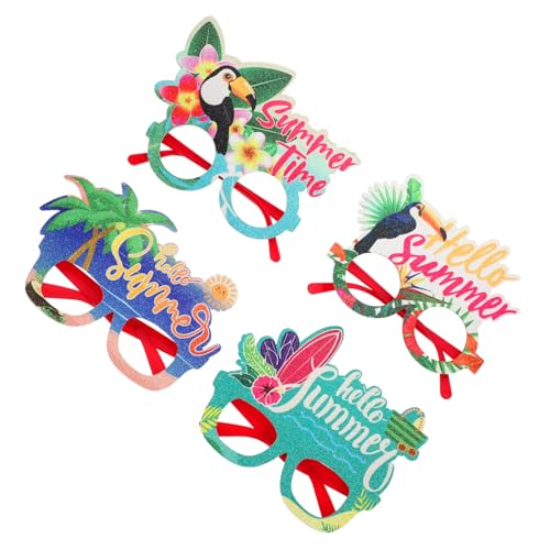 UPKOCH 4 Stück Hawaii Partybrillen Lustige Sonnenbrillen Tropisches Design für Sommer Pool Geburtstag Karneval Erwachsene Partydekoration UPKOCH 4 Stück Hawaii Partybrillen Lustige Sonnenbrillen Tropisches Design für Sommer Pool Geburtstag Karneval Erwachsene Partydekoration von UPKOCH