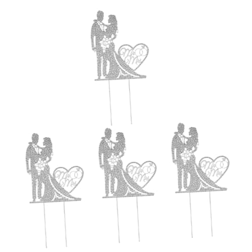 UPKOCH 4 Stück Hochzeitstorte Dekoration Dekorationen Girlande Braut Kuchen Verzieren Kuchenschaber Hochzeitsdekoration Dessert-topper Dekorativer Hochzeitstopper Silver Zinklegierung UPKOCH 4 Stück Hochzeitstorte Dekoration Dekorationen Girlande Braut Kuchen Verzieren Kuchenschaber Hochzeitsdekoration Dessert-topper Dekorativer Hochzeitstopper Silver Zinklegierung von UPKOCH
