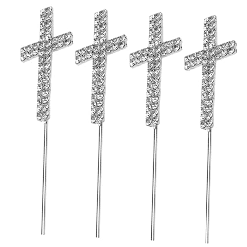 UPKOCH 4 Stück Kreuz Cake Toppers mit Kristall Design Essbare Tortendeko für Geburtstag Konfirmation Party Supplies Stilvolle Kuchenstecker für Festliche Tortendekoration UPKOCH 4 Stück Kreuz Cake Toppers mit Kristall Design Essbare Tortendeko für Geburtstag Konfirmation Party Supplies Stilvolle Kuchenstecker für Festliche Tortendekoration von UPKOCH