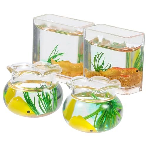 UPKOCH 4 Stück Mini-Glas-Koi wohnzimmerdeko gartendeko Tischdekoration Quadratisches Fischglas Hausdekoration Künstlicher Spielzeugfisch Szene Mittelstücke für Tische winzige Spielsachen UPKOCH 4 Stück Mini-Glas-Koi wohnzimmerdeko gartendeko Tischdekoration Quadratisches Fischglas Hausdekoration Künstlicher Spielzeugfisch Szene Mittelstücke für Tische winzige Spielsachen von UPKOCH