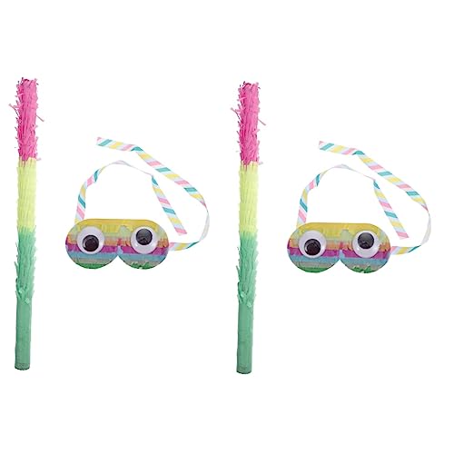 UPKOCH 4 Stück Piñata Pinatas anwesendes Haustier Spielzeug Augenbinden für Kinder Pinata-Stick mit Maske einfach zu klein Partybedarf Zubehör Konfetti Baby Dekorationen von UPKOCH