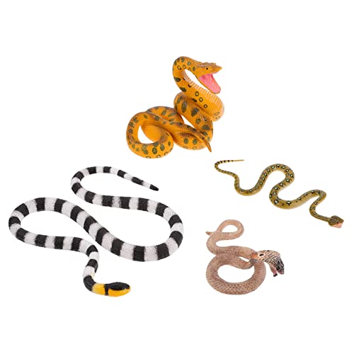 UPKOCH 4 Stück Schlangenmodell Gefälschte Schlange Halloween Party Dekoration Gruselige Schlange Halloween Knifflige Schlange Für Tischdekoration Halloween Party Requisiten PVC von UPKOCH