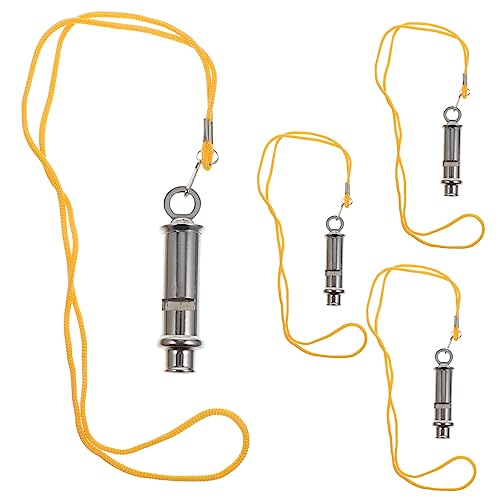 UPKOCH 4 Stück Teiliges Metallpfeifen Profi Schiedsrichterpfeife für Sport Fußball Training Überleben Outdoor Notfall Geeignet von UPKOCH