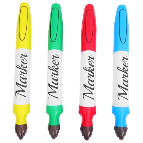 UPKOCH 4 Stück Teiliges Set Große Aufblasbare Pvc-marker in Blau Gelb Rot Grün Kreative Party Schulanfang Deko Leichte Aufblasbare Spielzeugstifte für Vielseitige Foto-requisiten und von UPKOCH