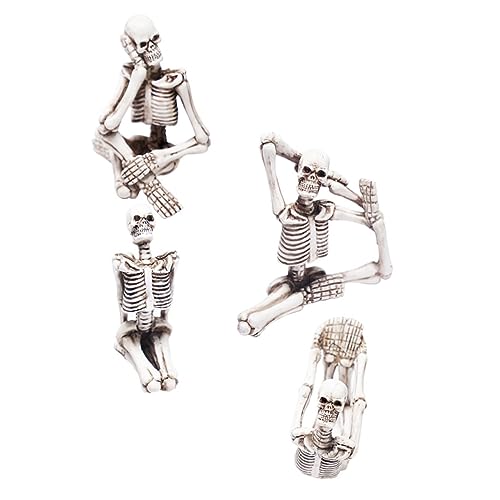 UPKOCH 4 Stück Yoga-schädel-verzierung Büro Für Halloween-Dekorationen Skelett- Halloween-Dekorationen Im Freien Halloween-krähe- Flackern Dekoratives Skelett Figur Grey Harz UPKOCH 4 Stück Yoga-schädel-verzierung Büro Für Halloween-Dekorationen Skelett- Halloween-Dekorationen Im Freien Halloween-krähe- Flackern Dekoratives Skelett Figur Grey Harz von UPKOCH
