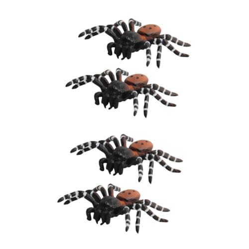 UPKOCH 4 Stück Tiere Modellfigur Spielzeug gefälschtes Spinnenmodell Party mitgebsel Kinder kinderparty mitgebsel Halloween-Dekorationen lebendige Spinne simuliertes Insekt Sandkasten Hut von UPKOCH