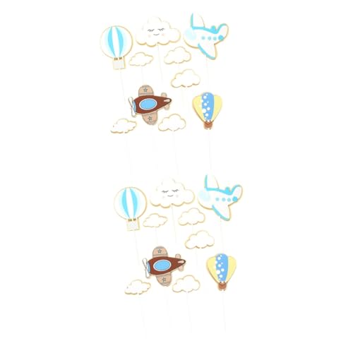 UPKOCH 40 Stk Geburtstagskuchen-Picks kinder geburtstagsdeko kindergeburtstags dekoration Lebensmitteldekor Party-Cupcake-Dekor Cupcakes Flugzeug Dessert-Topper Kuchen Picks die Wolken von UPKOCH