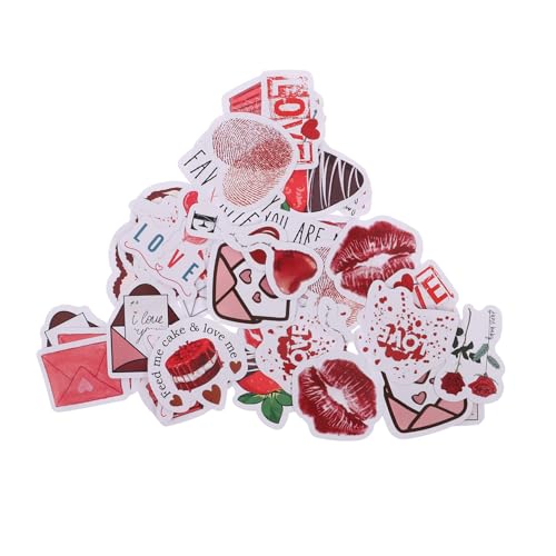 UPKOCH 46stücke Teiliges Valentinstag Aufkleber Kreative Herz Sticker Für Scrapbooking Journale Und Alben Selbstklebende Dekoration Für Partys Und von UPKOCH