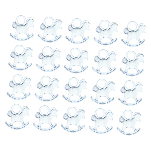 UPKOCH 48 Stück Dekorationen für die Babyparty Jumbo lustig Bausatz Mittelstücke Partygeschenke für Kleinkinder Süße Schaukelpferd Babyparty-Layout Tischdekoration Acryl Sky-Blue von UPKOCH
