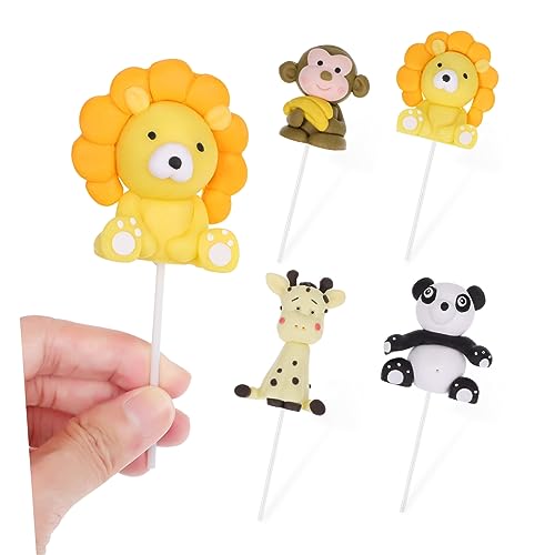 UPKOCH 4Stücke Animal Cake Decorations Jungle Theme Cake Toppers For Birthday Party Panda Lion Monkey Giraffe Fun Attractive Cake Inserts UPKOCH 4Stücke Animal Cake Decorations Jungle Theme Cake Toppers For Birthday Party Panda Lion Monkey Giraffe Fun Attractive Cake Inserts von UPKOCH