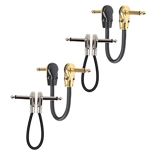 UPKOCH 4Stücke Gitarren Effektkabel Langlebige Patchkabel für Elektrogitarre und Bass Professionelle Musikinstrumenten Verbindungskabel für Einfache Installation und Nutzung von UPKOCH