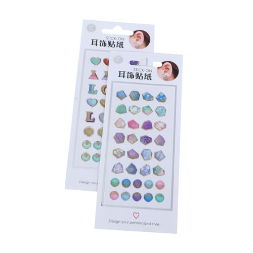 UPKOCH 4sätze Cartoon- -ohrring-Sticker Für Damen Selbstklebende Ohr Und Nagelaufkleber Kreative Ohrring-Dekoration Für Besonderen Und Geschenkideen von UPKOCH