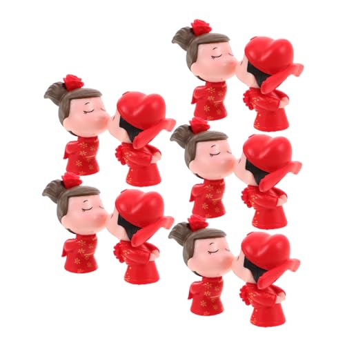 UPKOCH 5 Paare Hochzeitsmikrolandschaftsdekoration Cupcake -Topper Paar Tortenaufsatz Paar-Statue Hochzeitspaar Figur Tortenaufsatz Hochzeit Braut und Bräutigam-Statue PVC rot UPKOCH 5 Paare Hochzeitsmikrolandschaftsdekoration Cupcake -Topper Paar Tortenaufsatz Paar-Statue Hochzeitspaar Figur Tortenaufsatz Hochzeit Braut und Bräutigam-Statue PVC rot von UPKOCH