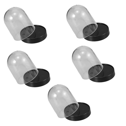 UPKOCH Elegante Cloche-kuppeln Aus Kunststoff 5er-set Schützende Glasglocken für Die Basis Der Mini-ausstellungsglocke UPKOCH Elegante Cloche-kuppeln Aus Kunststoff 5er-set Schützende Glasglocken für Die Basis Der Mini-ausstellungsglocke von UPKOCH