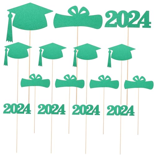 UPKOCH 5 Satz Abschlussvasendekoration Abitur Abschlusstischdekor College-abschlussdekorationen Abschlusskappendekorationen Abschlussfeier Dekorationen Partyzubehör Vasendekore Green Holz von UPKOCH