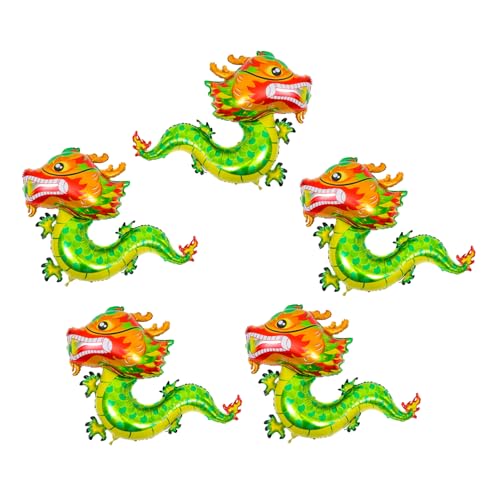 UPKOCH 5 Stück Aluminium Folienballons Niedlicher Drachen für Neujahrsfeier Dekoration für Frühlingsfest Geschenkideen für Besondere Anlässe von UPKOCH
