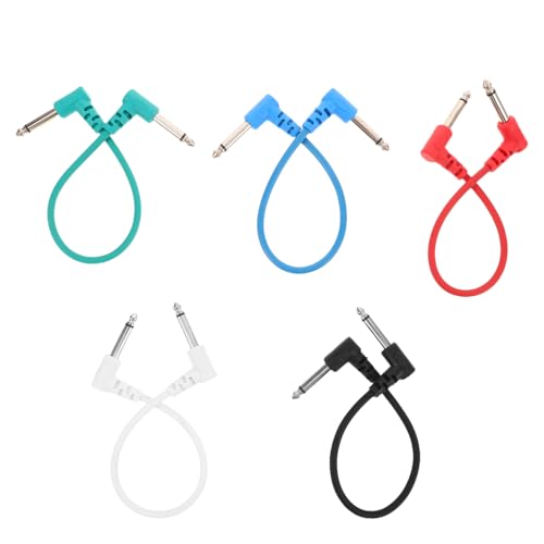 UPKOCH 5 Stück Gitarreneffektkabel Anschlüsse für Gitarrenpedale Pedalboard-Kabel Instrumentenkabel Pedalanschlusskabel Audiokabel für Instrumente Kabel für Gitarren-Effektpedale Plastik von UPKOCH