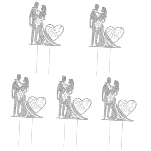 UPKOCH 5 Stück Hochzeitstorte Dekoration Kuchen Verzieren Girlande Dekorationen Braut Kuchenschaber Hochzeitsdekoration Hochzeitsfeierdekor Herr Frau Tortenaufsatz Silver Zinklegierung UPKOCH 5 Stück Hochzeitstorte Dekoration Kuchen Verzieren Girlande Dekorationen Braut Kuchenschaber Hochzeitsdekoration Hochzeitsfeierdekor Herr Frau Tortenaufsatz Silver Zinklegierung von UPKOCH