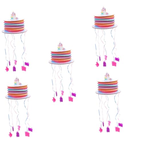 UPKOCH 5 Stück Schnur Kleine Kuchen-piñatas Frühlingsfest Pinata Lustige Piñata Party Tiere Spielzeug Geburtstagsfeier Piñata Festival-laternen-pinata Papier Kleiner Kuchen Mini Kind von UPKOCH