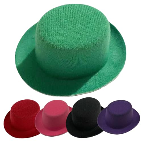 UPKOCH 5 Stück Teiliges Miniatur Puppenhüte aus Strapazierfähigem Eva Kleine Dekorative Partyhüte in Grün Schwarz und Rot für DIY Puppenzubehör und Mini Bastelprojekte von UPKOCH