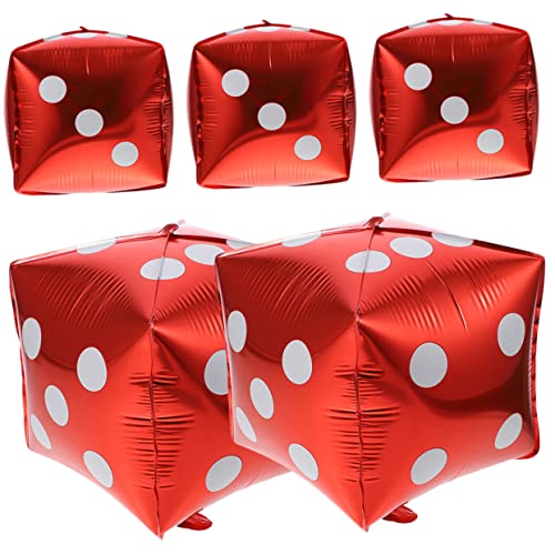 UPKOCH 5 Stück Würfel Ballon Pastell Dekorationen Sortiert Geburtstag Luftballons Für Party Luftballons in Verschiedenen Farben Fiesta-ballons Riesige Würfel Groß Aluminiumfolie Rot UPKOCH 5 Stück Würfel Ballon Pastell Dekorationen Sortiert Geburtstag Luftballons Für Party Luftballons in Verschiedenen Farben Fiesta-ballons Riesige Würfel Groß Aluminiumfolie Rot von UPKOCH