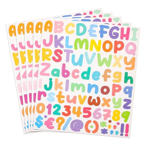 UPKOCH 5 Stück kleine Aufkleber Scrapbooking Stickers namens Sticker zahlenaufkleber Vielseitige Aufkleber Scrapbooking-Nummernaufkleber Buchstabenaufkleber für Scrapbooking Colorful von UPKOCH