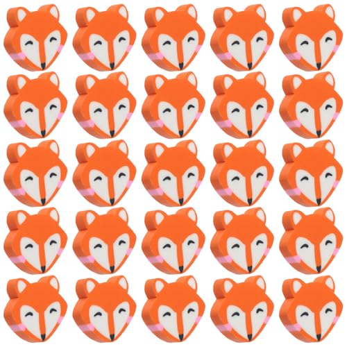 UPKOCH 50 Radiergummis in Fuchsform, Kawaii-radiergummis für Schüler, Tragbare Kunst zum Zeichnen Und Skizzieren von UPKOCH