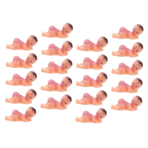 UPKOCH 50 Stück -Ornamente Kind Partydekorationen geboren realistisch -Dekorationen Babydekorationen für die Babyparty Babypartygeschenke für Gäste Miniaturschlafbaby Plastik Rosa von UPKOCH