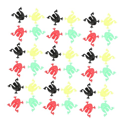 UPKOCH 50 Stück Teiliges Hüpf froschspielzeug aus Kunststoff Bunte Geruchlose Hüpf frösche für Leicht Kompakt für Drinnen und Draußen Einfache Bedienung durch Fingerdruck Pädagogisch von UPKOCH