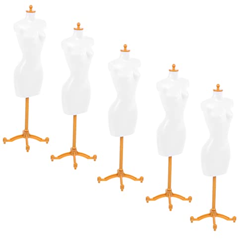 UPKOCH 5 Stücke Mini Puppe Kleid Form Mannequin Steht für Puppe Kleidung Display Kunststoff Modell Steht Glatte von UPKOCH