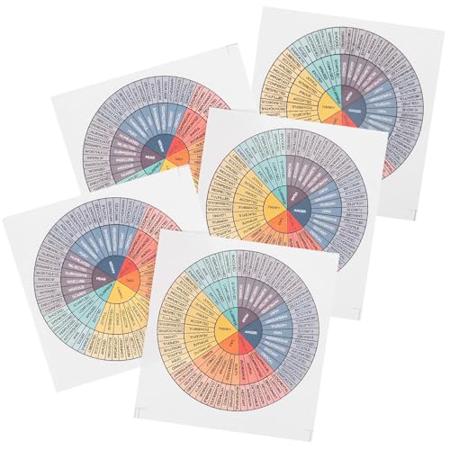 UPKOCH 5stücke Emotionen Rad Aufkleber Kreative Gefühle Rad Sticker Für Laptop Notizbuch Smartphone Dekoration Für Freunde Familie Bunte Designs Für Persönliche Gestaltungen von UPKOCH