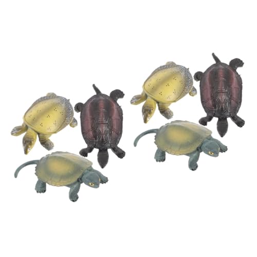 UPKOCH 6 STK Schildkröten-Modell Desktop-schildkrötenmodell Miniaturen Tierspielzeug Meeresschildkröten Tischdekoration Reptilienöl Flohkrebs Wasserschildkröte Plastik Künstlich Kind von UPKOCH