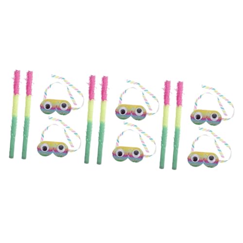 UPKOCH 6 Sätze Piñata Mehrfarbige Pinata-sticks Plüschtiere Mädchen Spielzeug Pinata-stab-requisite Partyspielzubehör Mädchenspielzeug Gläser Papier Füllung Geschenk Kind von UPKOCH