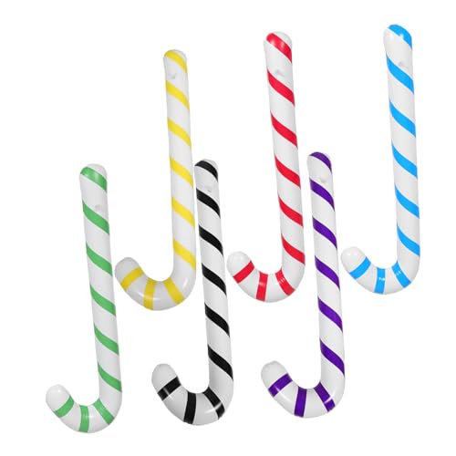 UPKOCH 6stücke Aufblasbare Zuckerstangen Für Draußen Weihnachtsballon-ornamente Und Zuckerstangen-requisiten Für Partys Und Feiern Leicht Zu Transportieren Und Einfach Aufzubewahren von UPKOCH