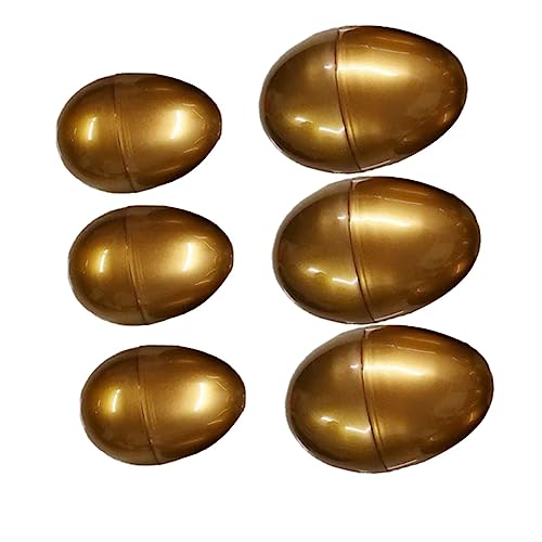 UPKOCH 6 Stück Leere Goldene Plastik Ostereier für Kreative Spielzeuge Dekorationen und Überraschungen von UPKOCH