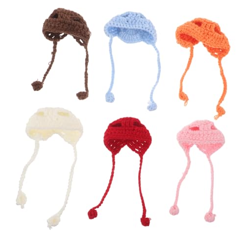UPKOCH 6 Stück Mini Strickmützen aus Garn Kleine Handgestrickte Puppenhüte für Figuren und Haustiere Vielseitige DIY Weihnachtsbaumdekorationen Leichte und Kompakte Accessoires für UPKOCH 6 Stück Mini Strickmützen aus Garn Kleine Handgestrickte Puppenhüte für Figuren und Haustiere Vielseitige DIY Weihnachtsbaumdekorationen Leichte und Kompakte Accessoires für von UPKOCH