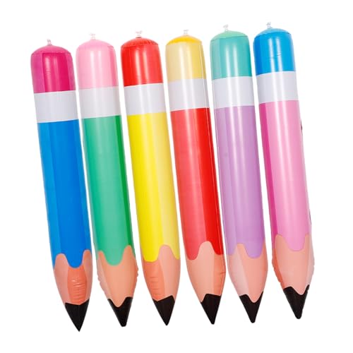 UPKOCH 6 Stück Teiliges Aufblasbare Jumbo Bleistifte aus PVC in Leuchtenden Farben Robuste Schulklassen Deko Kindgerechte Reißfeste Bleistift Requisiten für Party und UPKOCH 6 Stück Teiliges Aufblasbare Jumbo Bleistifte aus PVC in Leuchtenden Farben Robuste Schulklassen Deko Kindgerechte Reißfeste Bleistift Requisiten für Party und von UPKOCH