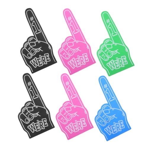 UPKOCH 6 Stück Teiliges Eva Finger Handprops für Cheerleading Schützende Fingerhülsen für Sportveranstaltungen Schulfeiern und Partydekorationen UPKOCH 6 Stück Teiliges Eva Finger Handprops für Cheerleading Schützende Fingerhülsen für Sportveranstaltungen Schulfeiern und Partydekorationen von UPKOCH