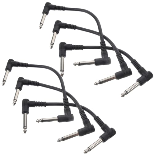 UPKOCH 6 Stück Teiliges Gitarren Patchkabel Flaches Audio Kabel für Gitarre Bass und Keyboards Robuste Verbindung für Effektpedale und Musikinstrumente von UPKOCH