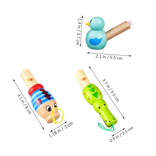 UPKOCH 6 Stück Teiliges Niedliche Holz pfeifen in Tierform Leichte und Langlebige Kinderspielzeuge Glatte Oberfläche ohne Grate als Party Accessoires und Geschenk für Kindergeburtstag von UPKOCH