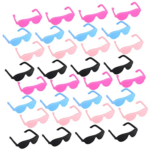UPKOCH 60 Stück Puppe Mini-Brille Puppenbrille Mini-puppenhauszubehör Miniatur-puppenhaus-Brille Kleine Gläser Für Puppen Bastelbrille Für Puppen Plastik von UPKOCH