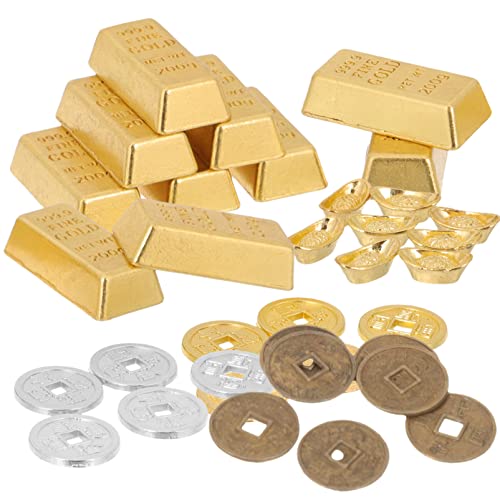 UPKOCH 60-teiliges Für Kinder Mini-Barren-Ornamente Reichtums- Und Glücksbarren-Modelle Barren- -Set von UPKOCH